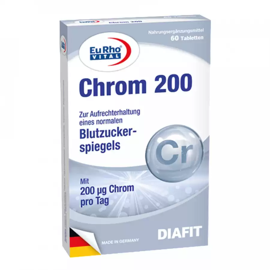 قرص کروم 200 میکروگرم یورو ویتال | EURHO VITAL CHROM